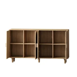 Walker Edison | Modern 4-Door Rattan Storage Sideboard TV Stand