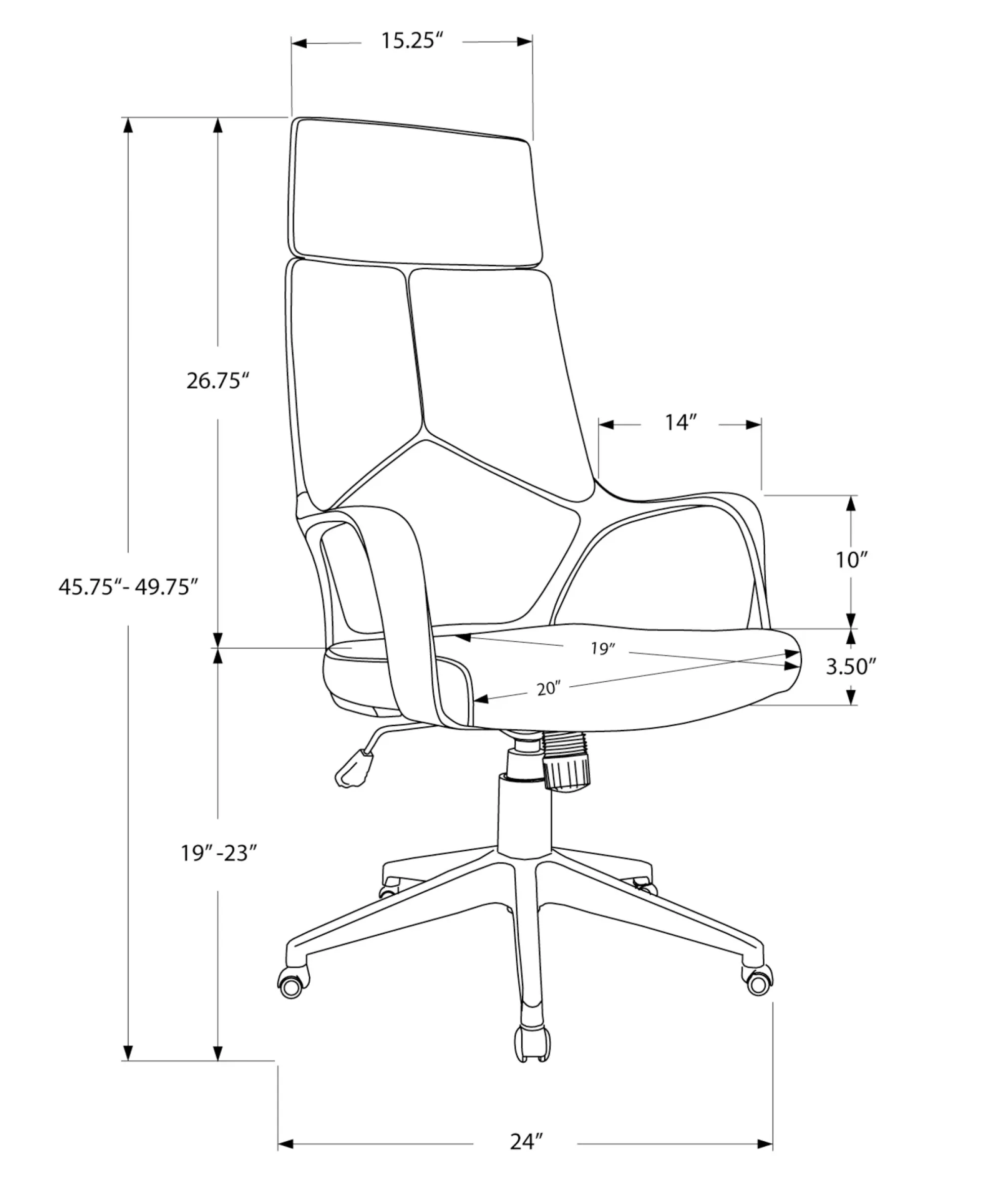 Walker Edison | Modern Ergonomic Swivel Office Desk Chair