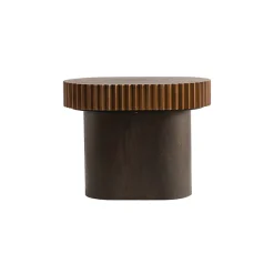 Walker Edison | Modern Fluted Round Nesting Coffee Table Set of 2