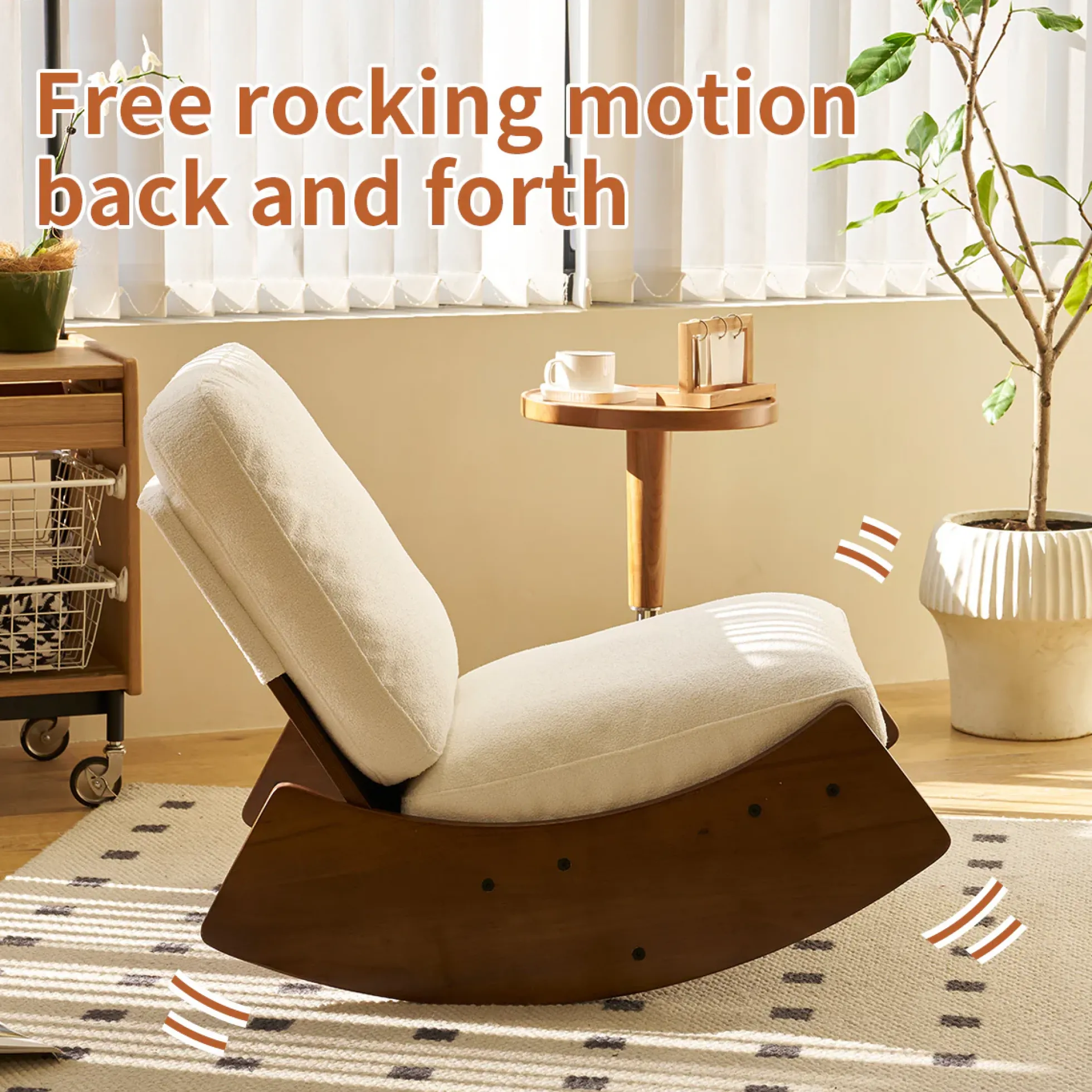 Walker Edison | Modern Glider Rocking Solid Wood Chair