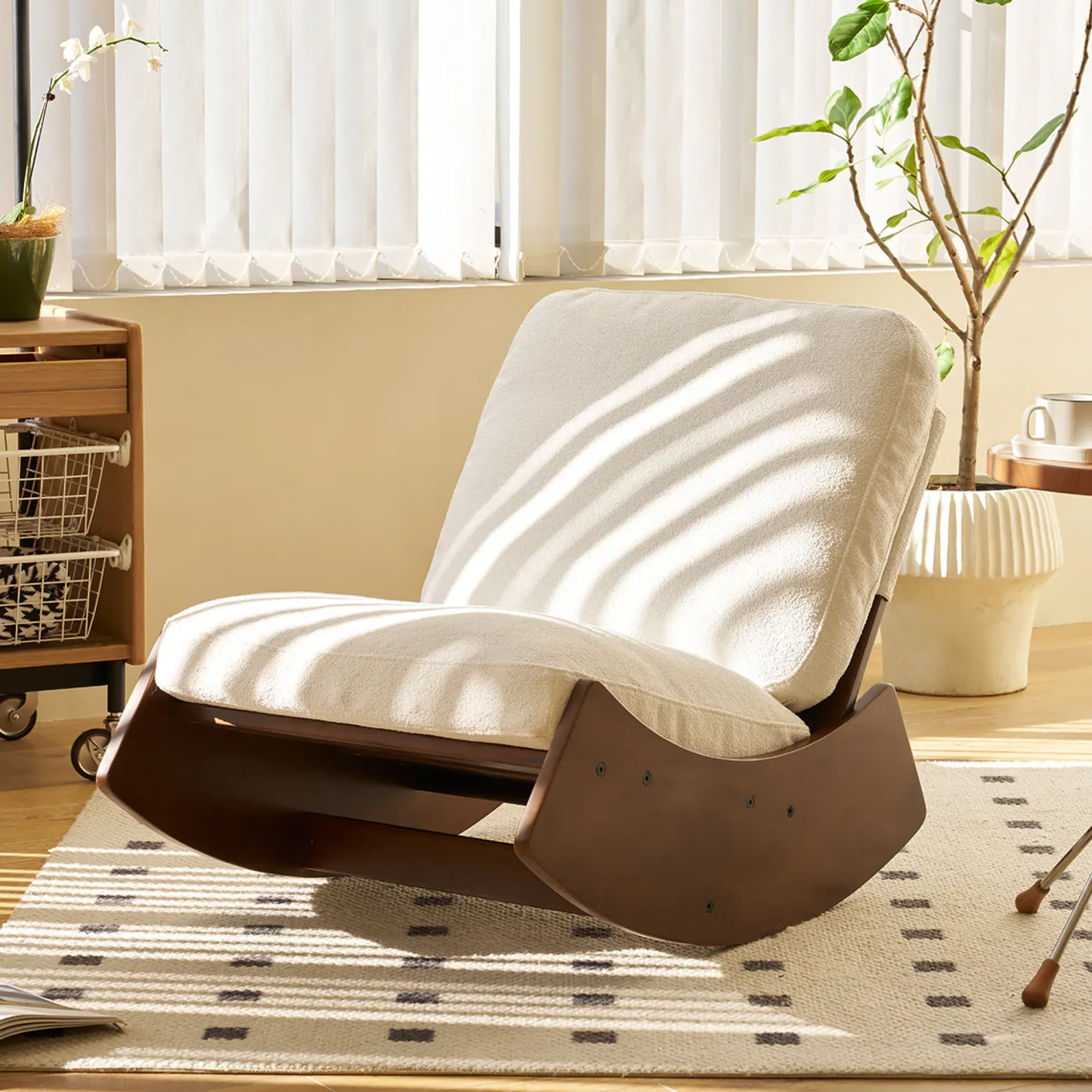 Walker Edison | Modern Glider Rocking Solid Wood Chair