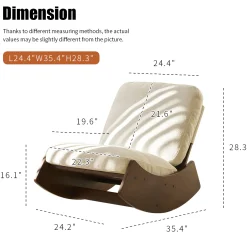 Walker Edison | Modern Glider Rocking Solid Wood Chair