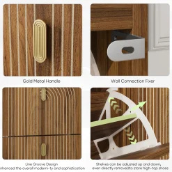 Walker Edison | Modern Minimalist Shoe Storage Cabinet