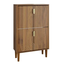 Walker Edison | Modern Minimalist Shoe Storage Cabinet