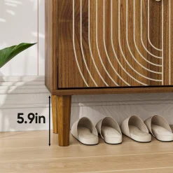 Walker Edison | Modern Minimalist Shoe Storage Cabinet