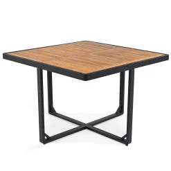 Walker Edison | Modern 9-Pieces Acacia Wood Patio Dining Set