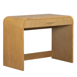 Walker Edison | Modern Reeded Curve Design Makeup Vanity Table