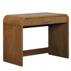 Walker Edison | Modern Reeded Curve Design Makeup Vanity Table
