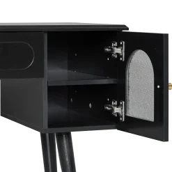 Walker Edison | Modern Vanity Makeup Table & Chair Set and Writing Desk