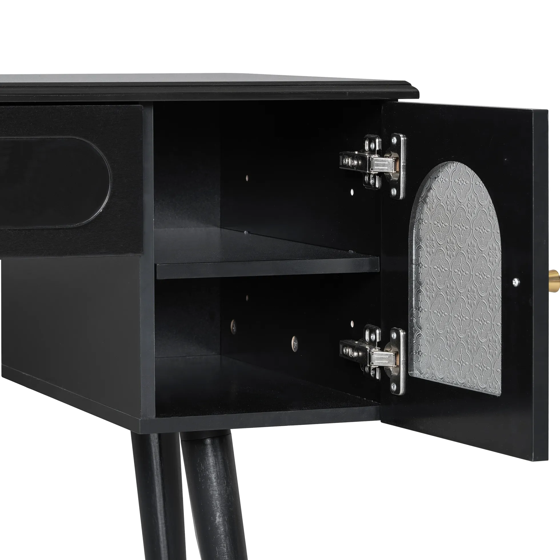Walker Edison | Modern Vanity Makeup Table & Chair Set and Writing Desk