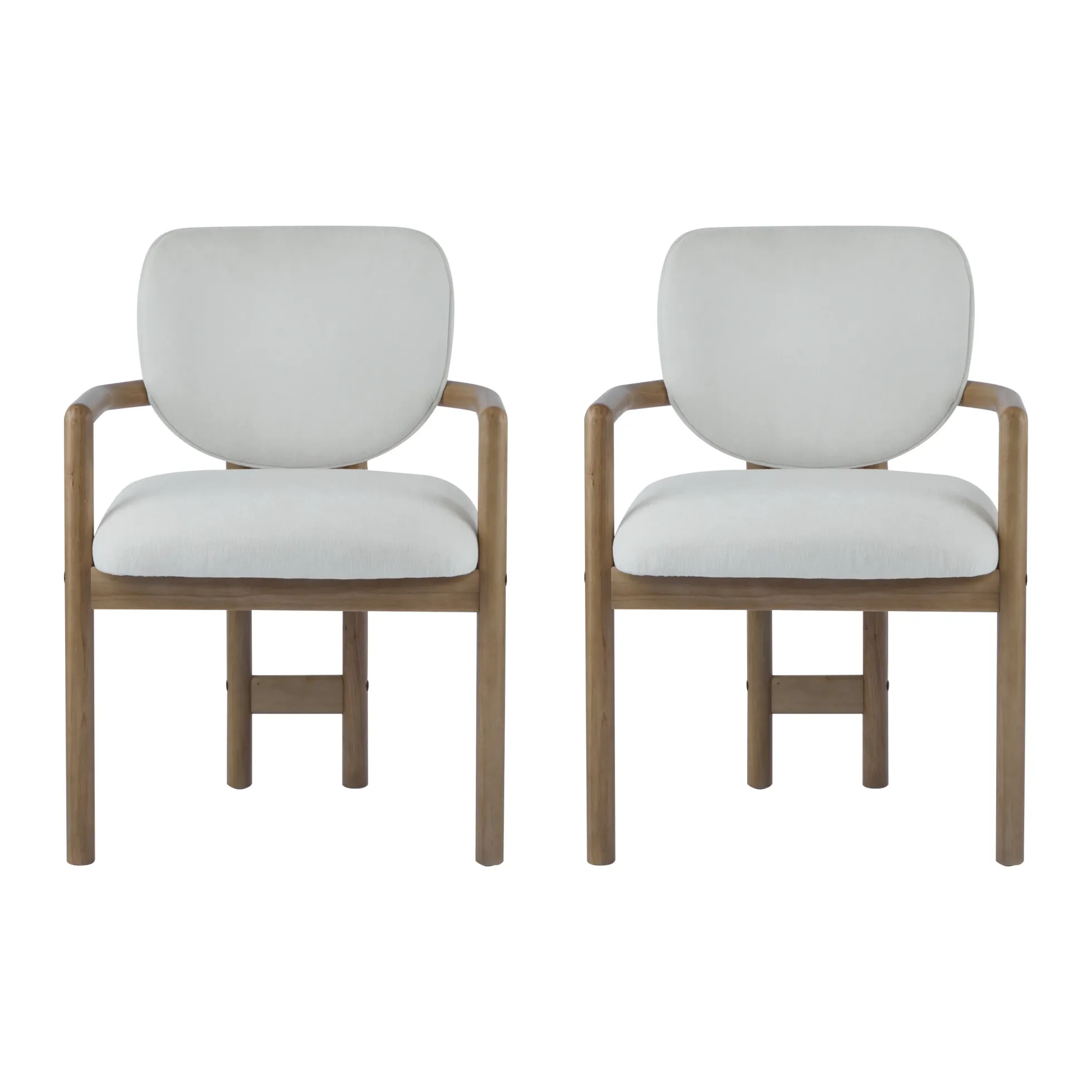 Walker Edison | Modern Wood Upholstered Dining Chairs Set of 2