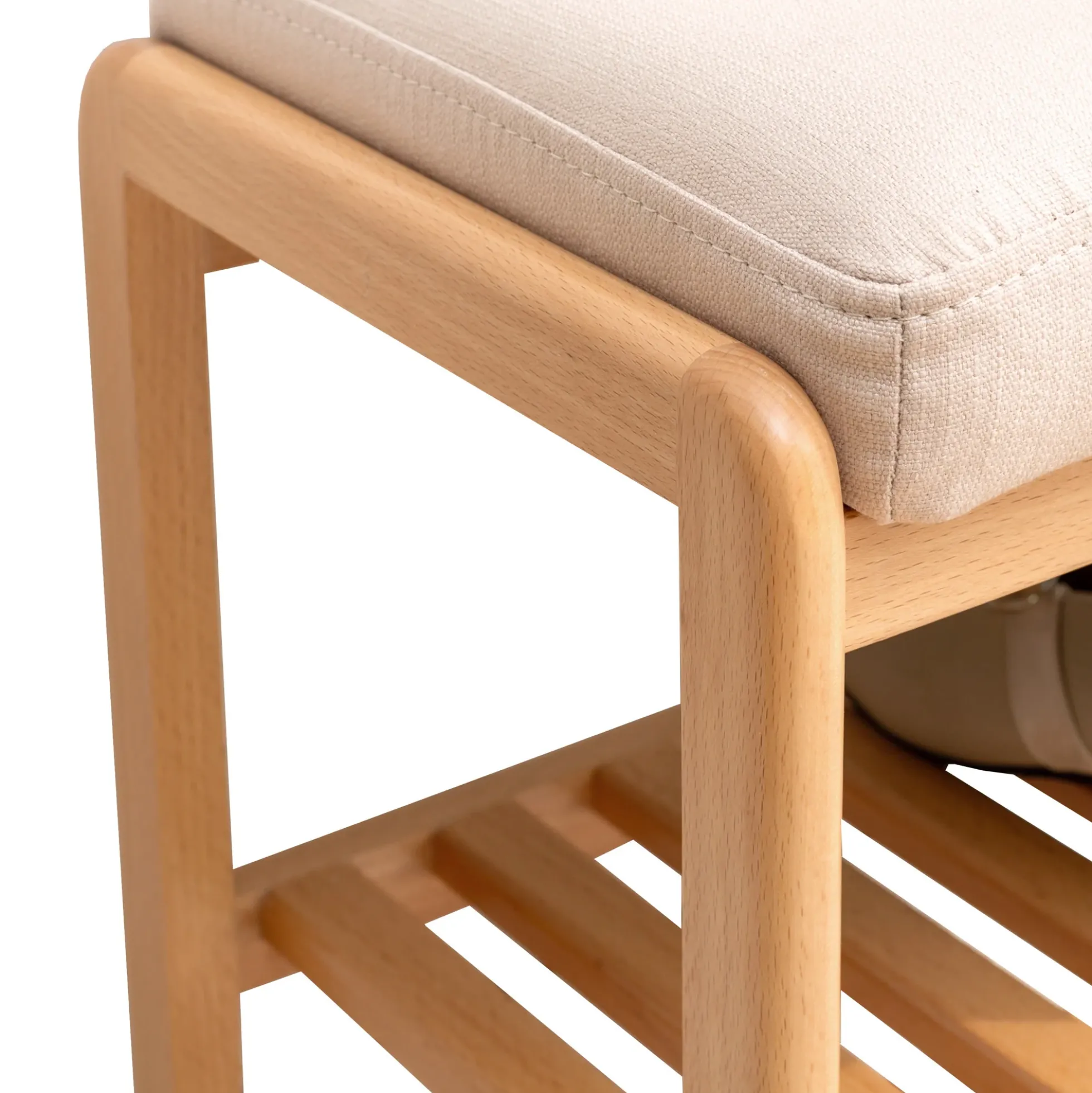 Walker Edison | Natural Solid Wood Entryway Shoe Bench