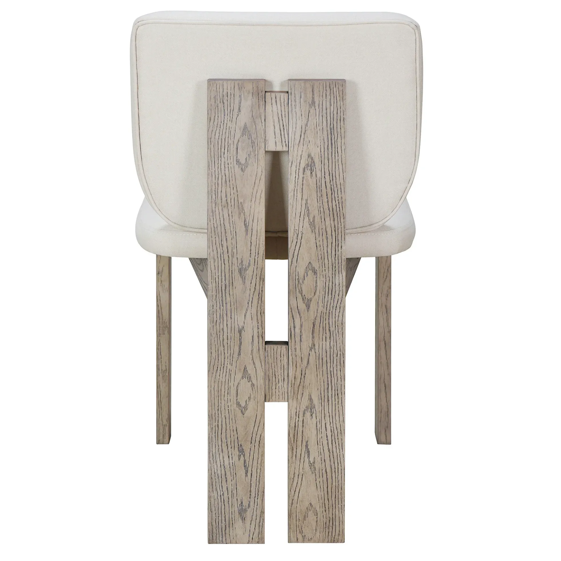 Walker Edison | Natural Wood Wash 7-Piece Retro Dining Set with 6 Upholstered Chairs