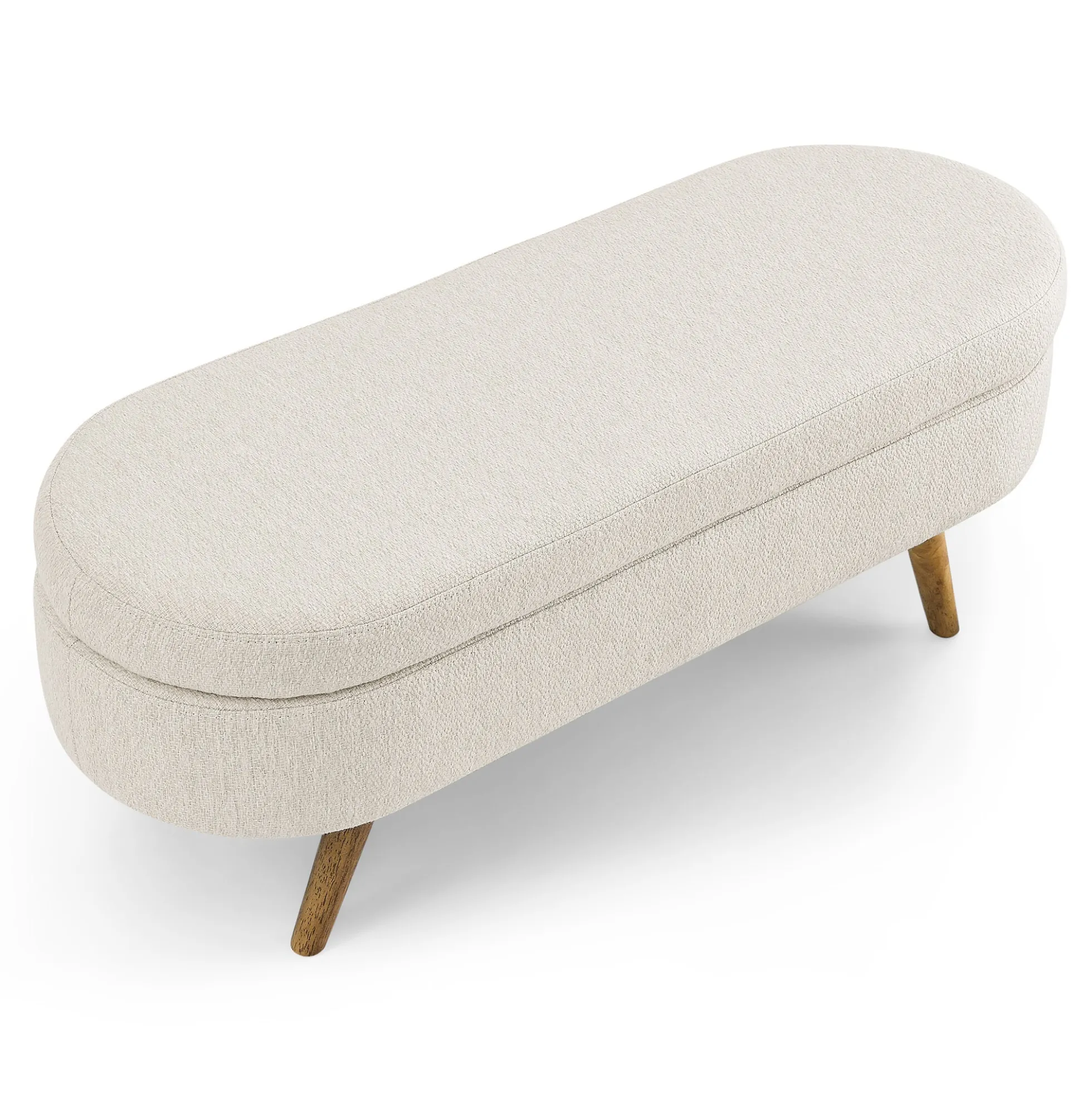 Walker Edison | Ottoman Oval Storage Bench