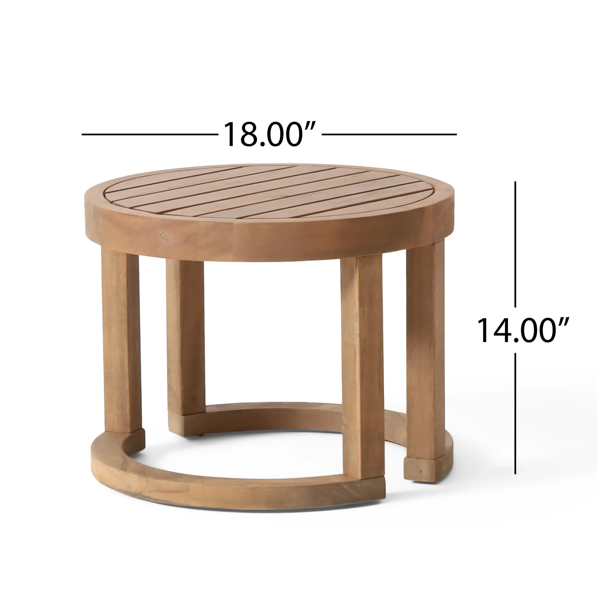 Walker Edison | Outdoor 18' Acacia Wood Side Table