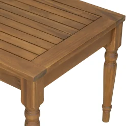 Walker Edison | Outdoor Acacia Wood Patio 4 Piece Sofa Set