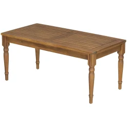 Walker Edison | Outdoor Acacia Wood Patio 4 Piece Sofa Set