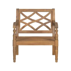 Walker Edison | Outdoor Acacia Wood Patio 4 Piece Sofa Set