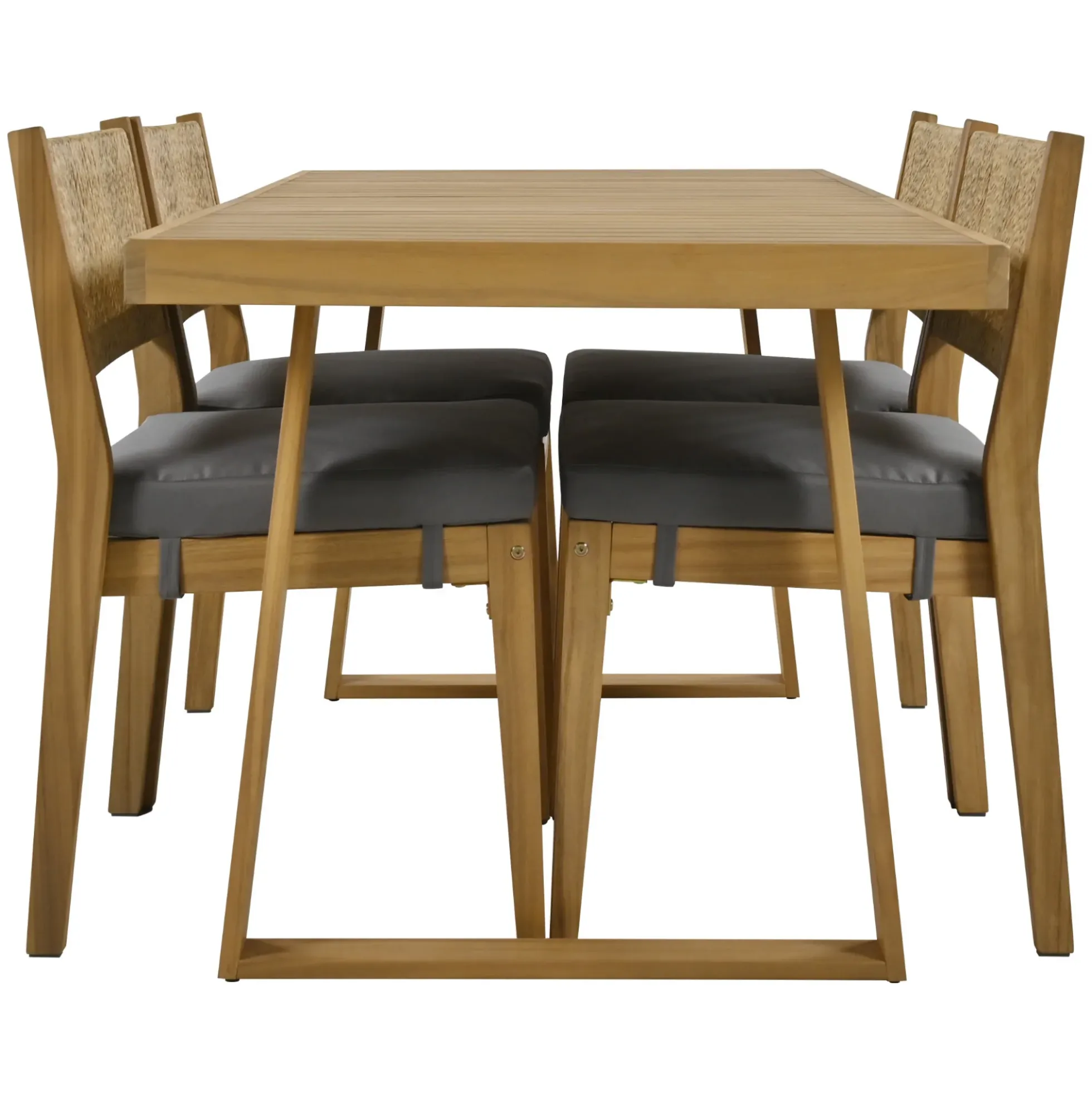 Walker Edison | Outdoor Acacia Wood Dining Table and Chair Set