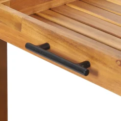 Walker Edison | Outdoor Patio Wood Bar Cart for Storage