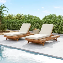 Walker Edison | Outdoor Patio Lounge Chaise Chair