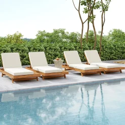 Walker Edison | Outdoor Patio Lounge Chaise Chair