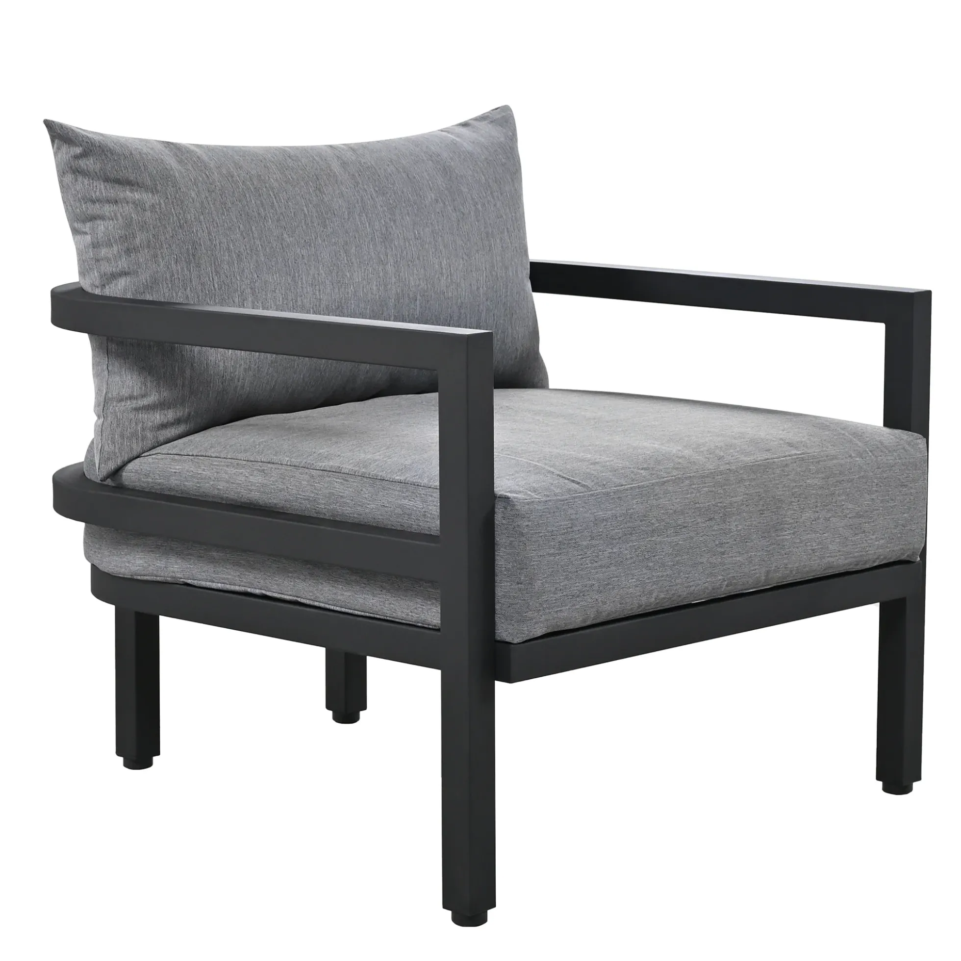 Walker Edison | Outdoor Patio Steel 4 Piece Sofa Set