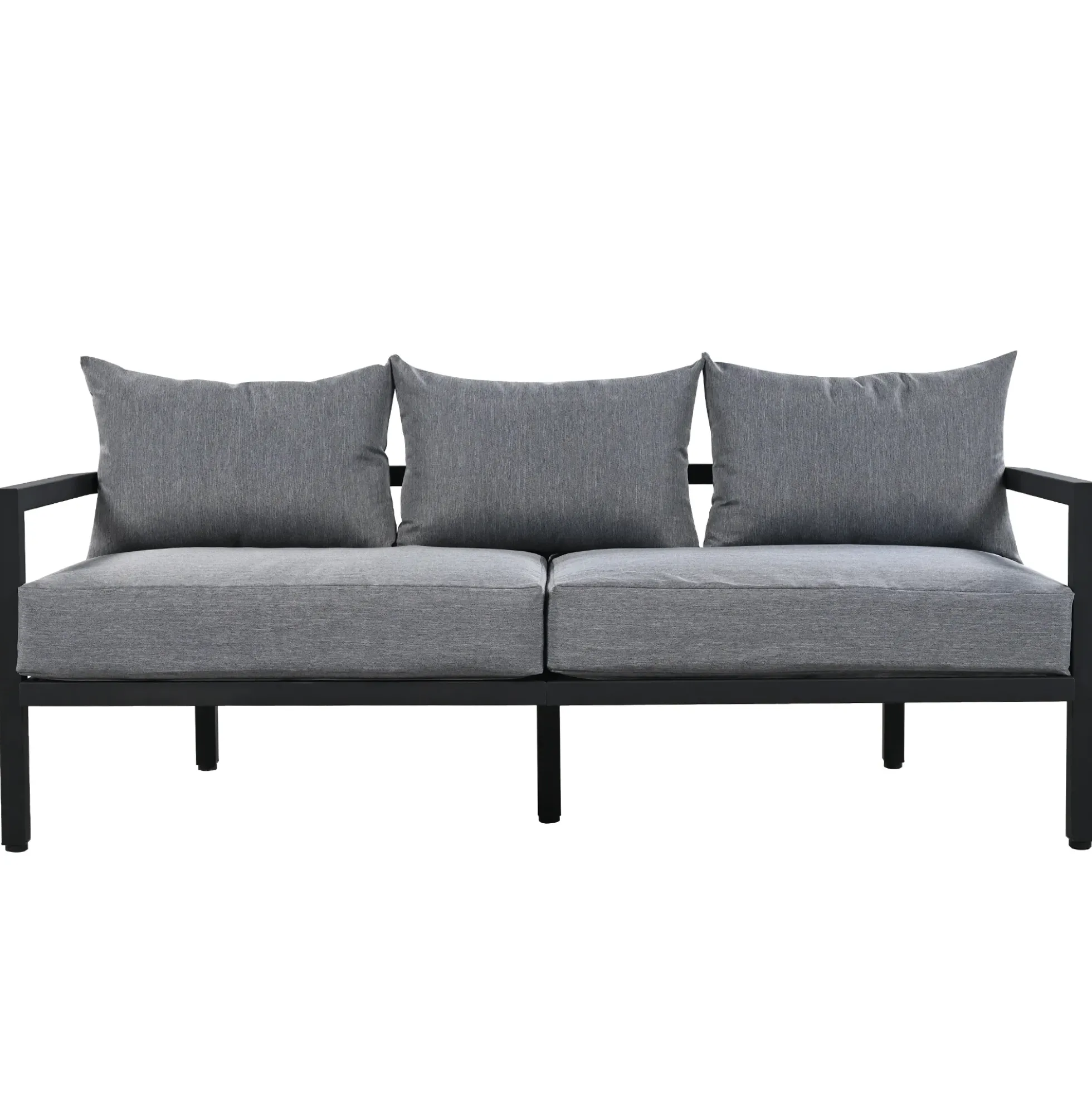 Walker Edison | Outdoor Patio Steel 4 Piece Sofa Set