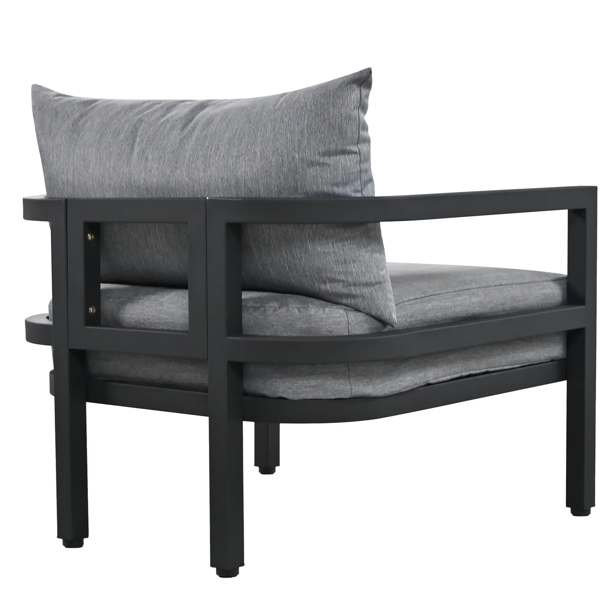 Walker Edison | Outdoor Patio Steel 4 Piece Sofa Set