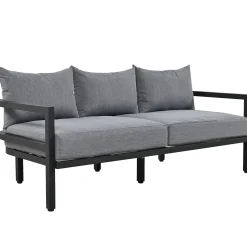 Walker Edison | Outdoor Patio Steel 4 Piece Sofa Set