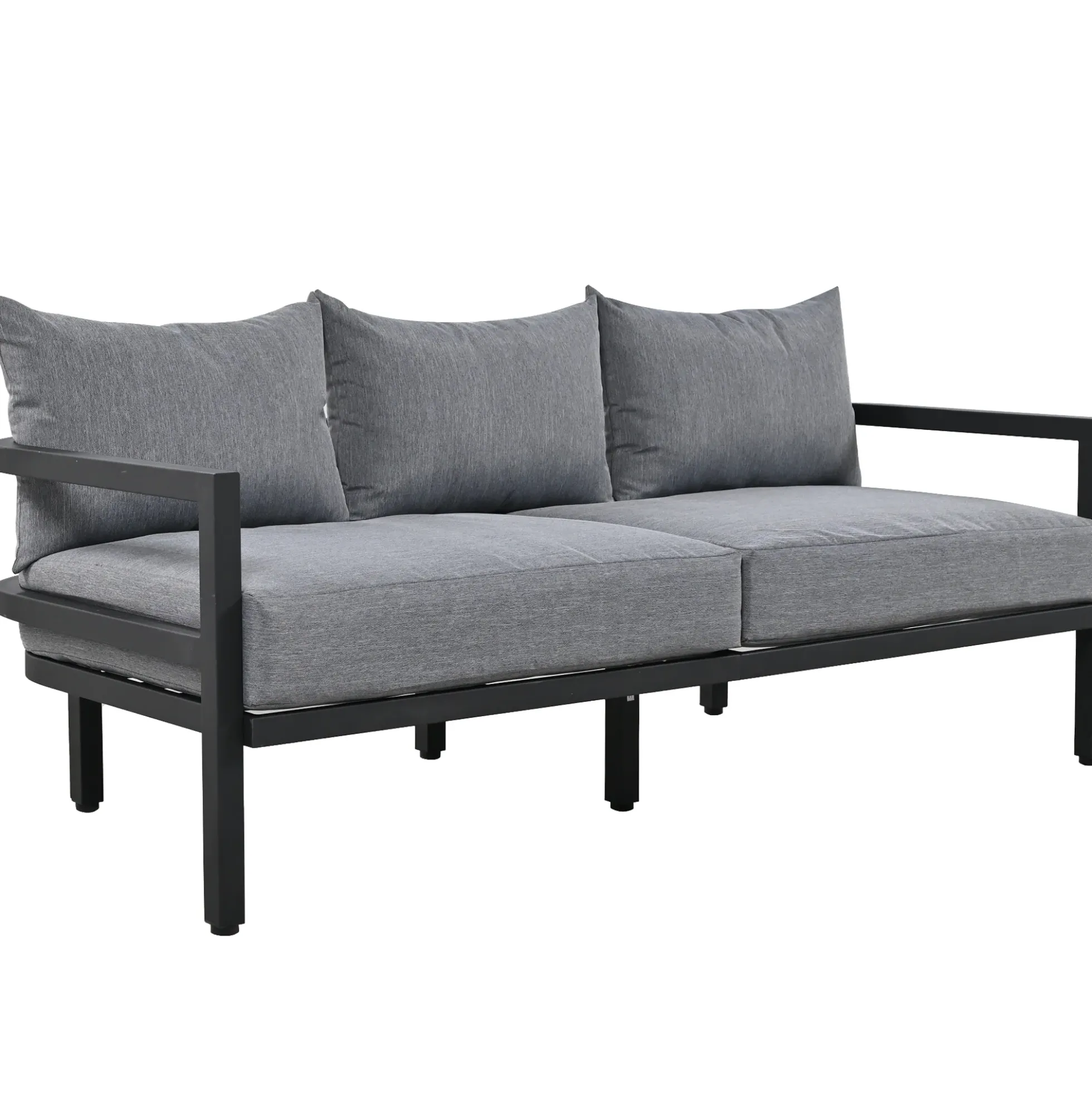 Walker Edison | Outdoor Patio Steel 4 Piece Sofa Set