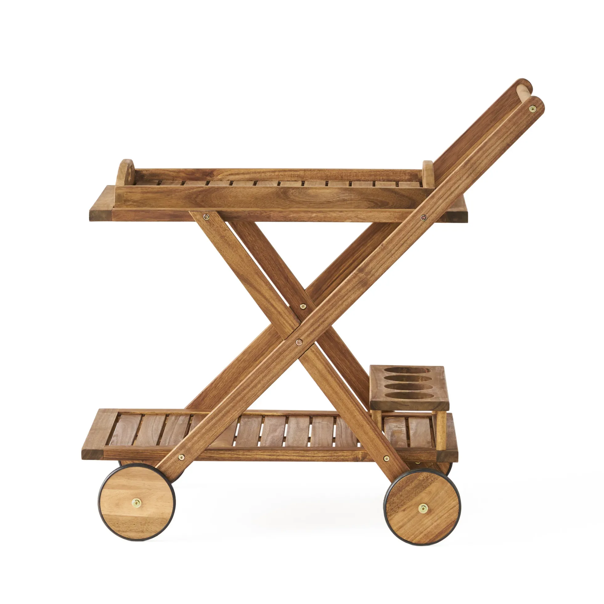 Walker Edison | Outdoor Patio Wood Bar Cart