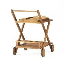 Walker Edison | Outdoor Patio Wood Bar Cart