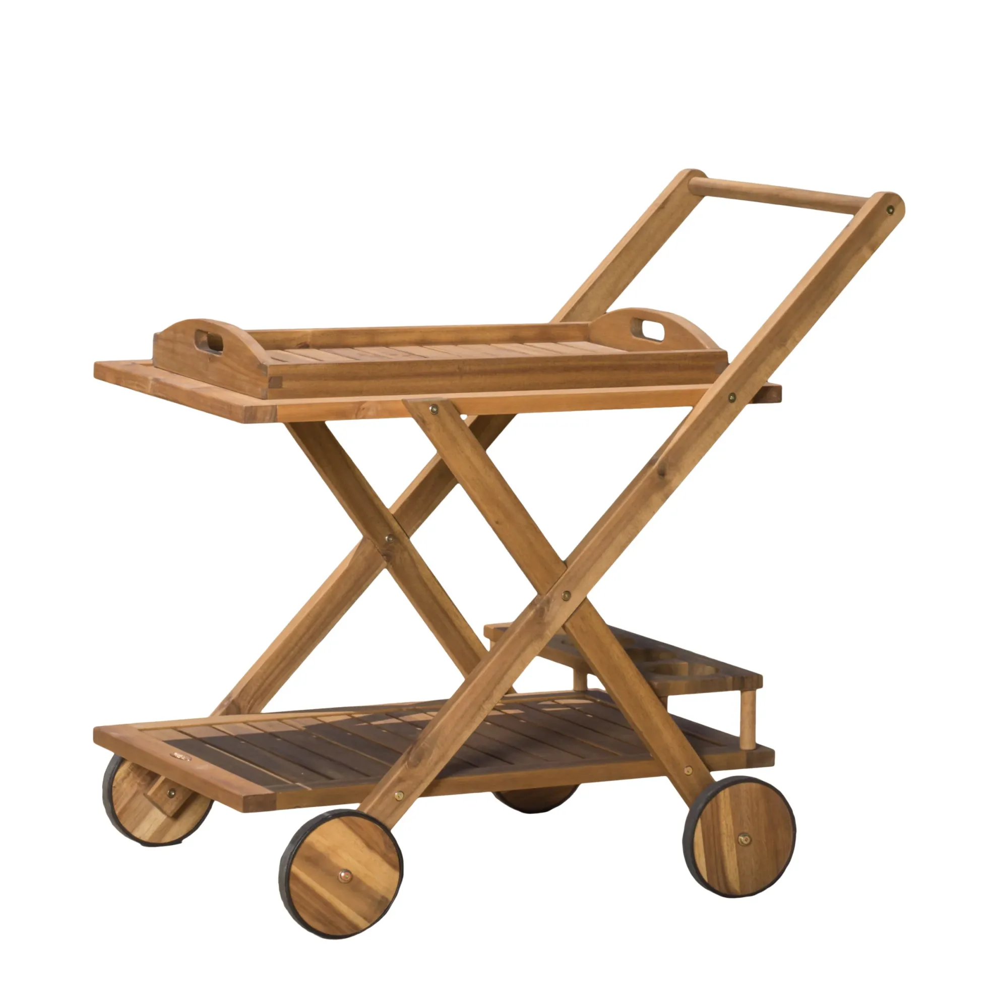 Walker Edison | Outdoor Patio Wood Bar Cart