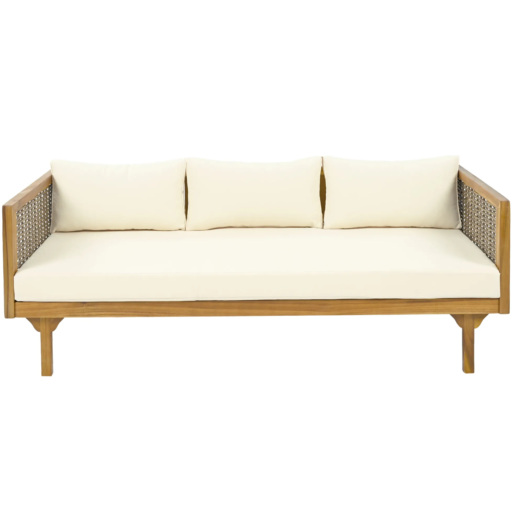 Walker Edison | Outdoor Teak Wood Daybed Sofa