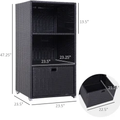 Walker Edison | Outdoor Waterproof Valet Pool Towel Storage Rack