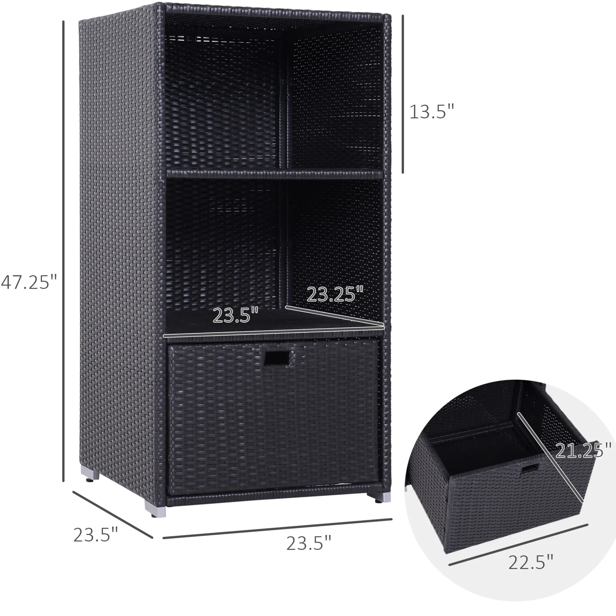 Walker Edison | Outdoor Waterproof Valet Pool Towel Storage Rack