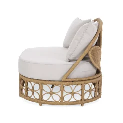 Walker Edison | Outdoor Wicker Daybed With Pillows