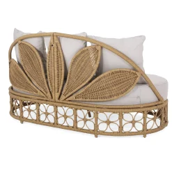 Walker Edison | Outdoor Wicker Daybed With Pillows