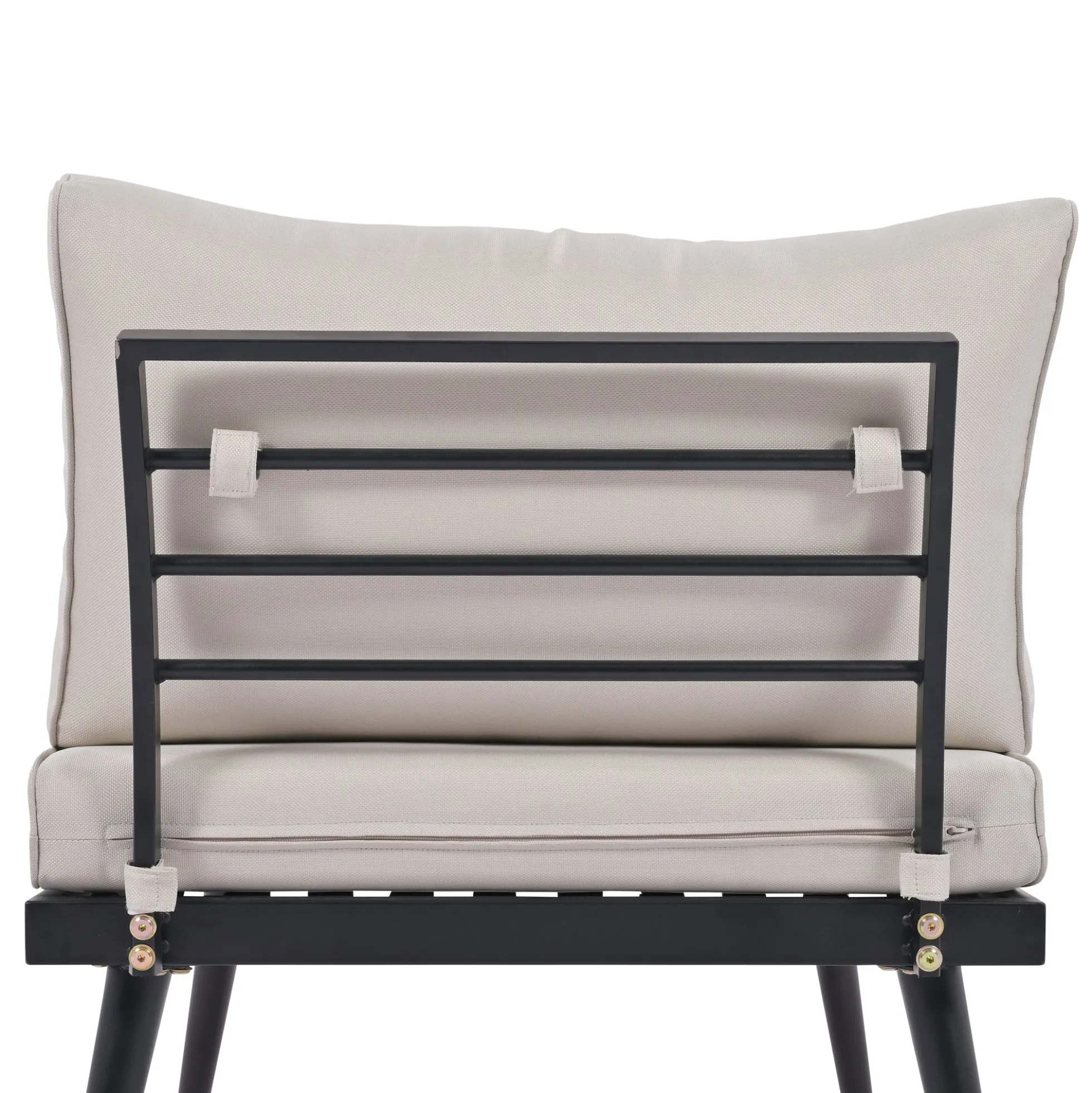 Walker Edison | 6-Piece Outdoor Sectional Sofa Set with Nesting Coffee Tables Beige