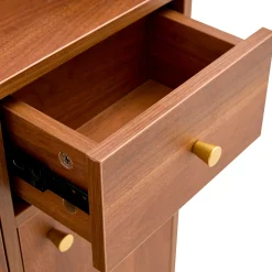 Walker Edison | Rattan Modern Minimalist Entryway Storage Cabinet