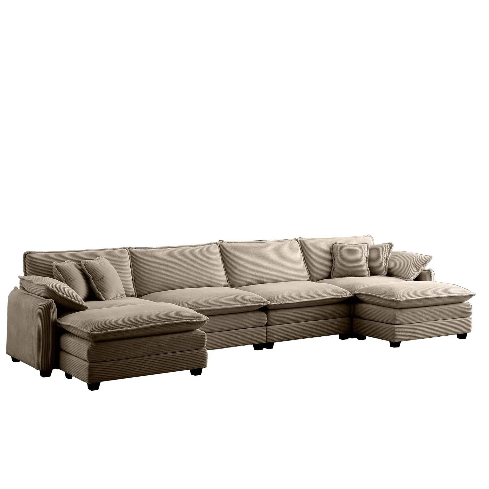 Walker Edison | Retro Chic: Corduroy Couch Cloud Modular Sofa Design