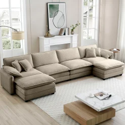 Walker Edison | Retro Chic: Corduroy Couch Cloud Modular Sofa Design
