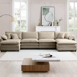 Walker Edison | Retro Chic: Corduroy Couch Cloud Modular Sofa Design