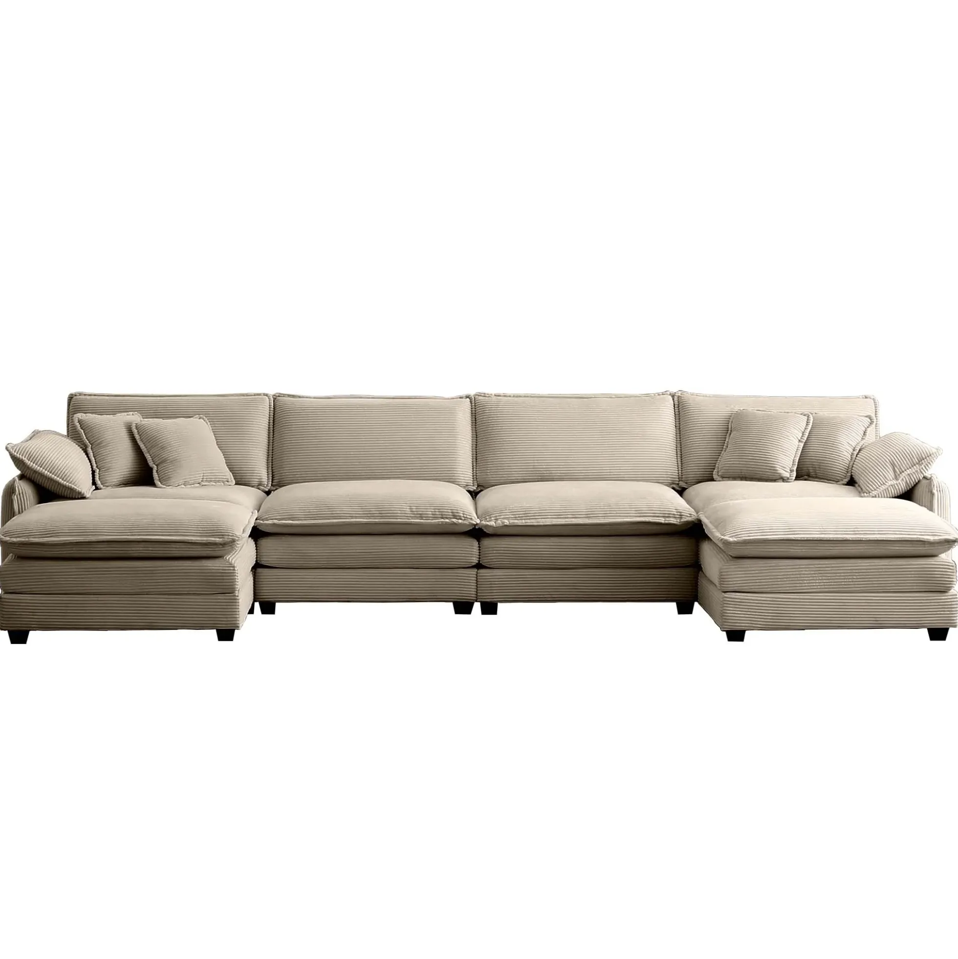 Walker Edison | Retro Chic: Corduroy Couch Cloud Modular Sofa Design