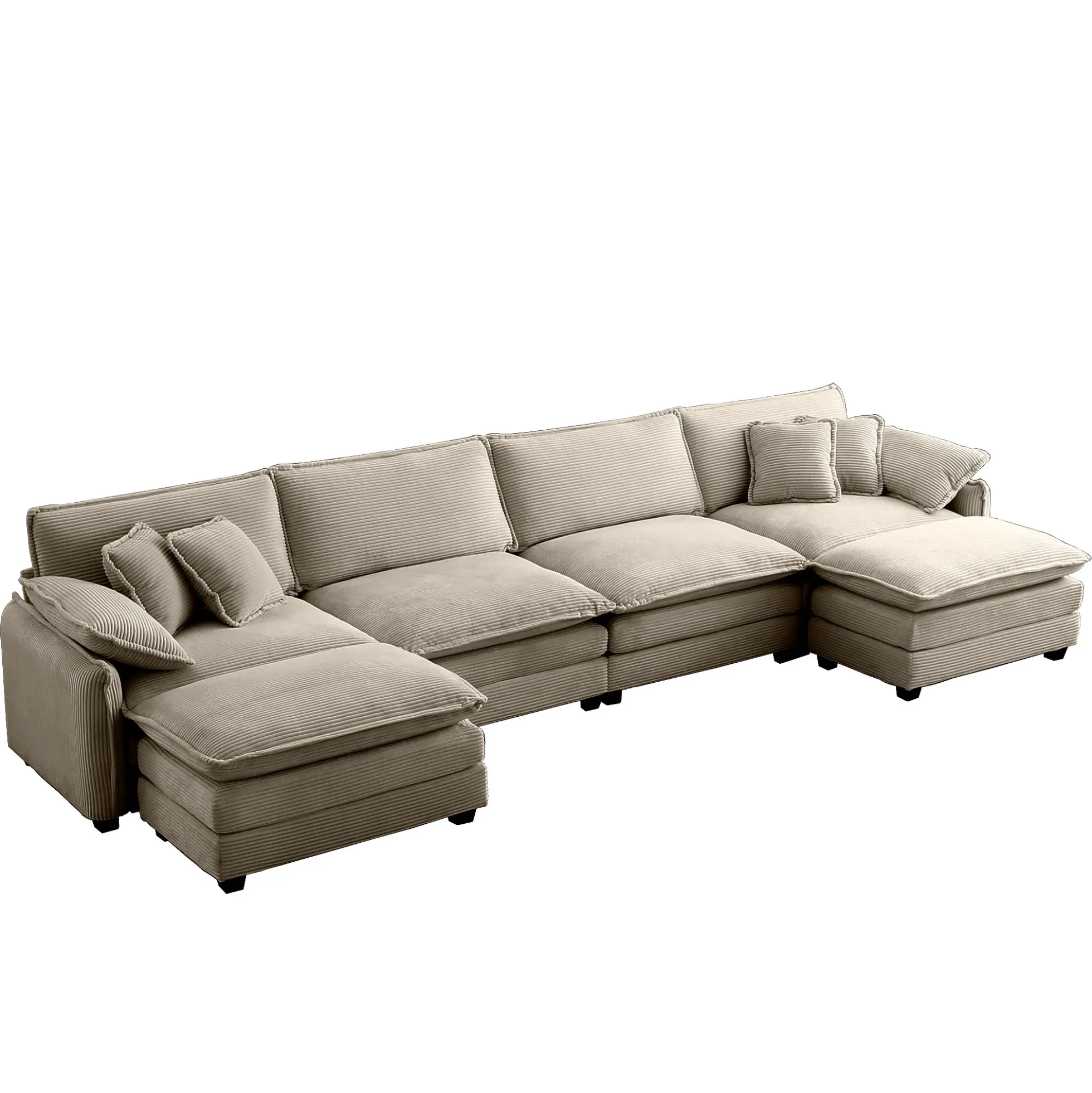Walker Edison | Retro Chic: Corduroy Couch Cloud Modular Sofa Design