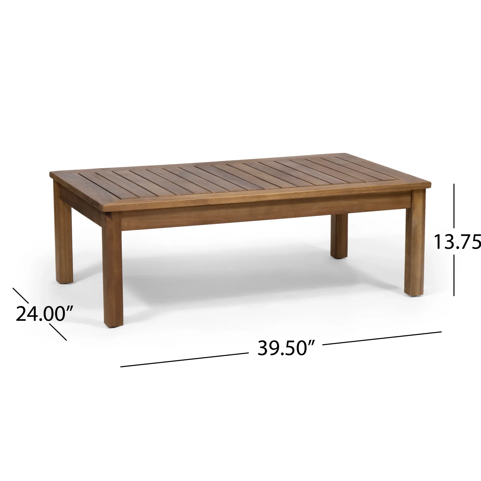 Walker Edison | Rope Design Outdoor Teak Loveseat Set