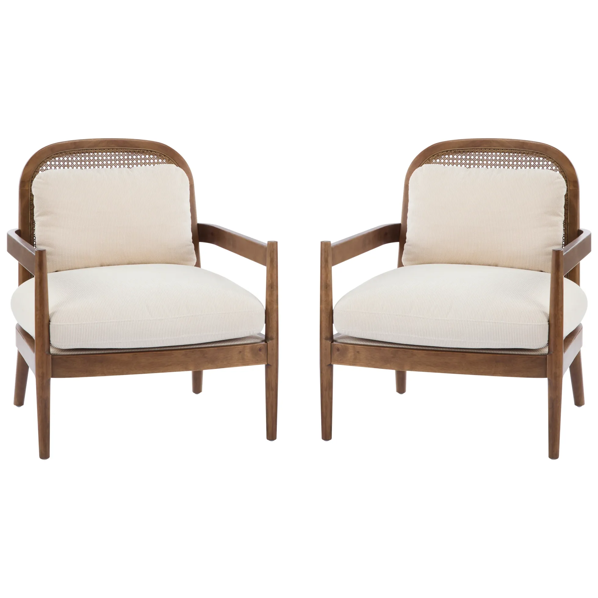 Walker Edison | Set of 2 Mid-Century Modern Accent Chairs