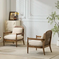 Walker Edison | Set of 2 Mid-Century Modern Accent Chairs