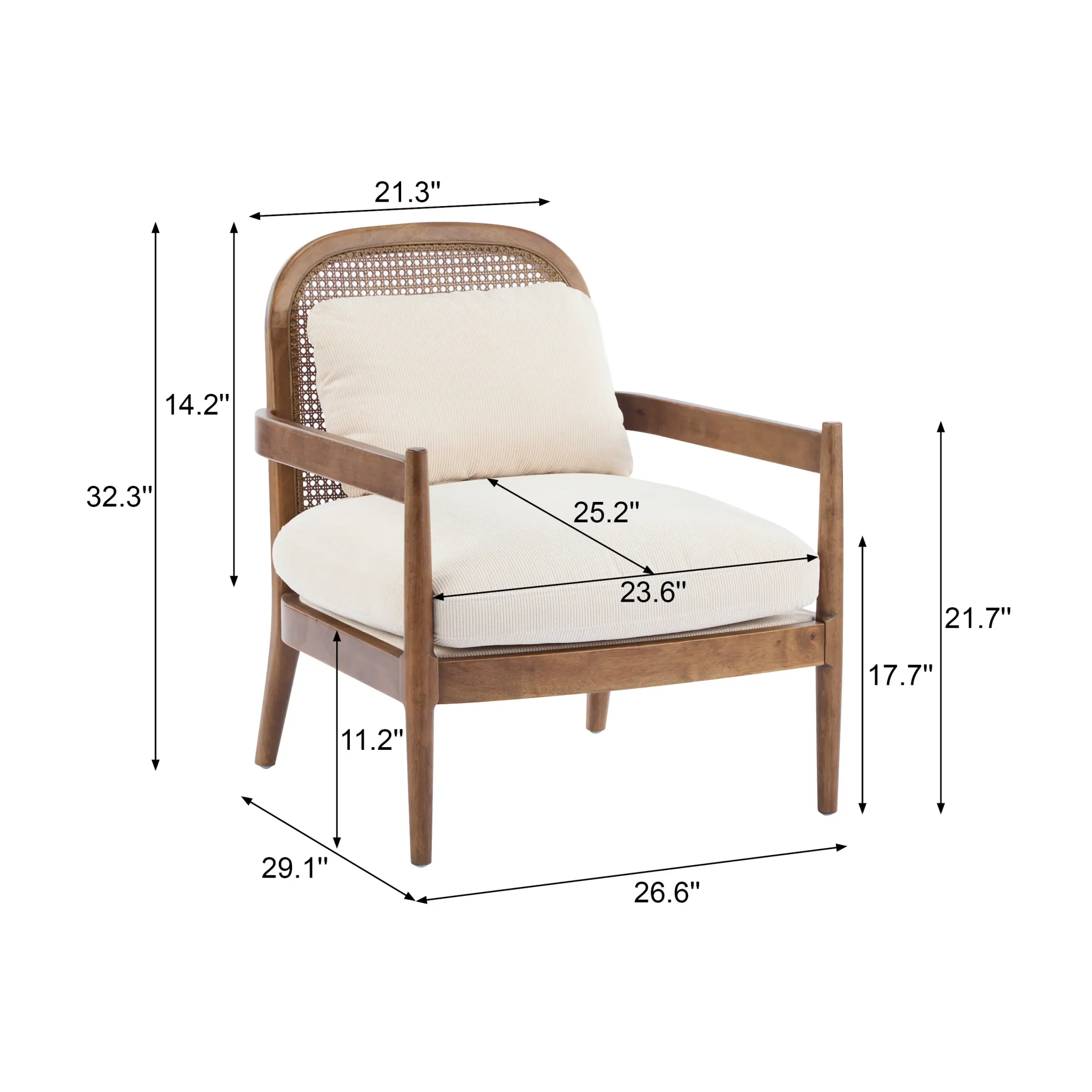 Walker Edison | Set of 2 Mid-Century Modern Accent Chairs